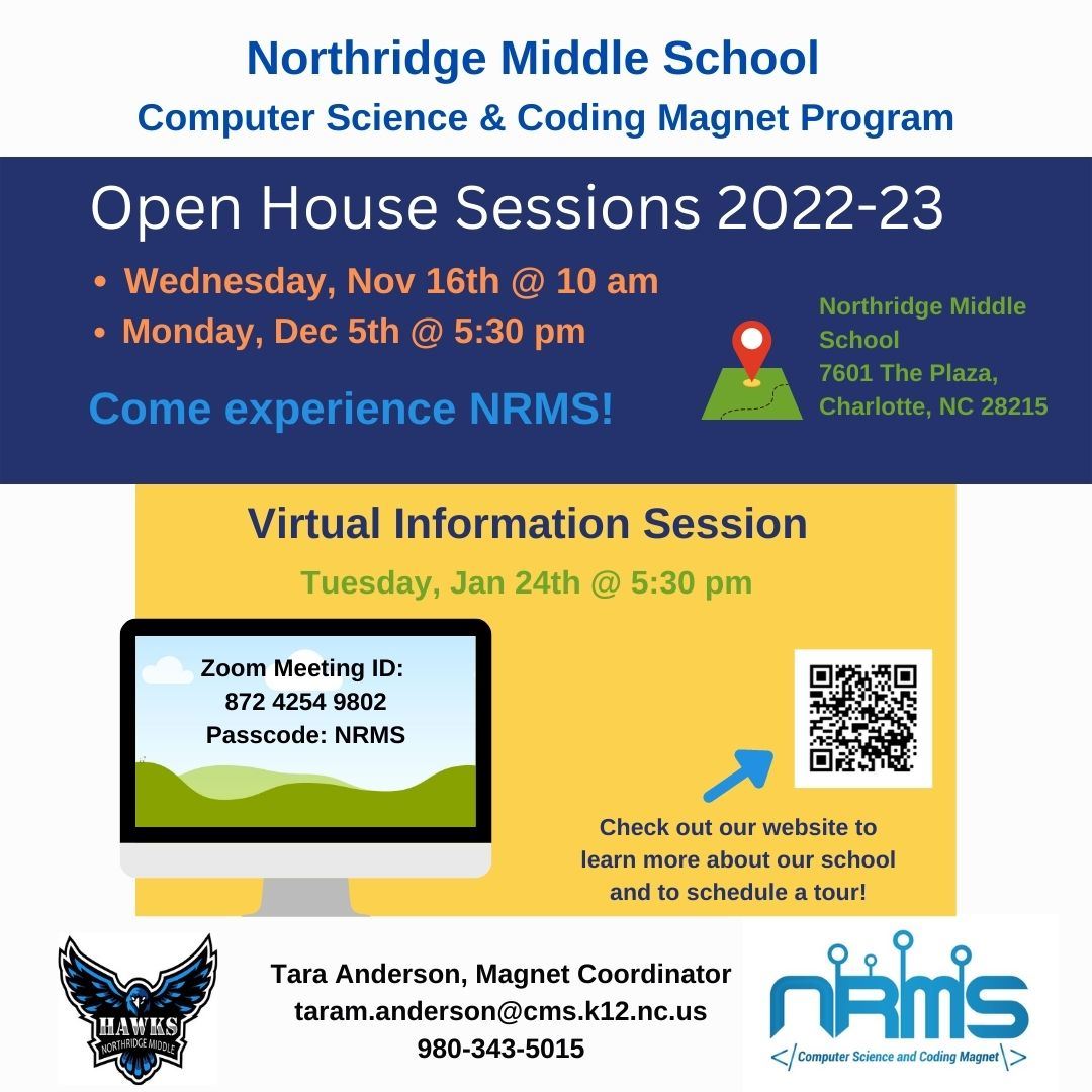 Open House & Information Session Dates
